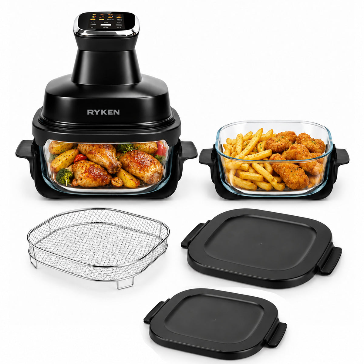 Ryken Aero Plus glass air fryer